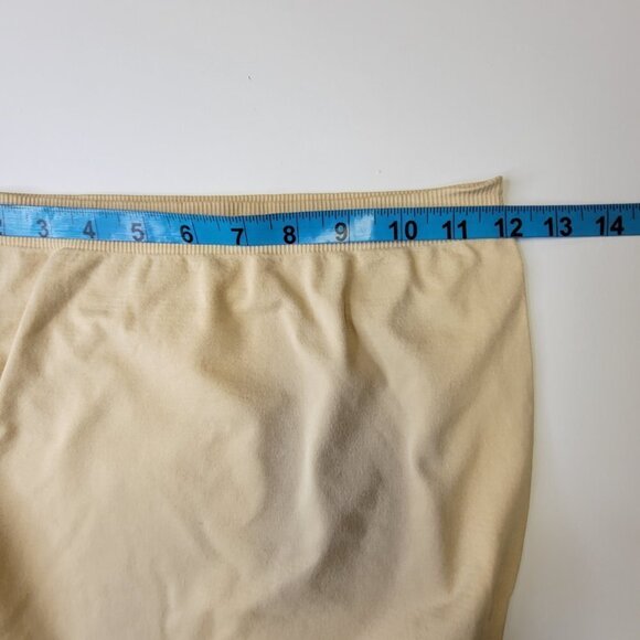 STRAPLESS Beige Long Tube Tank Top Stretchy Tube Top Camisole- New With Tag - Picture 6 of 9